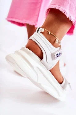 Damskie Sandały Na Platformie Białe Terrina