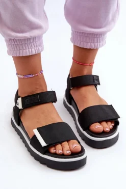 Damskie Sandały Na Platformie Big Star NN274778 Czarne