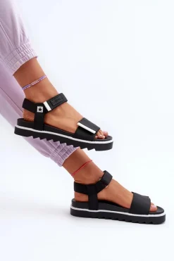 Damskie Sandały Na Platformie Big Star NN274778 Czarne