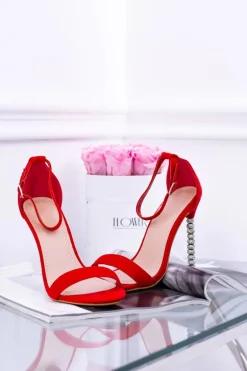 Damskie Sandały Na Szpilce Zdobionej Cyrkoniami Elida