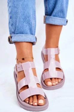 Damskie Sandały Pachnące Gumowe ZAXY Beżowe FF285025