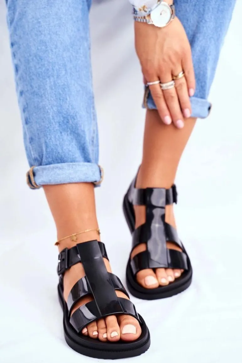 Damskie Sandały Pachnące Gumowe ZAXY Czarne FF285024