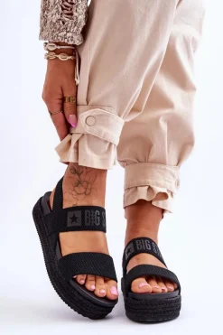 Damskie Sandały Wsuwane Big Star LL274856 Czarne