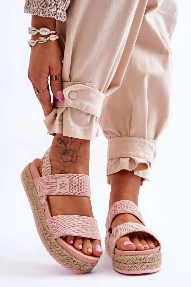 Damskie Sandały Wsuwane Big Star LL274859 Różowe