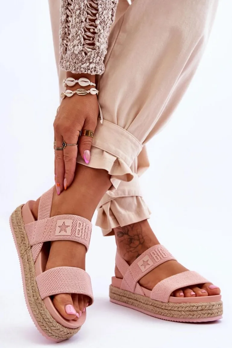 Damskie Sandały Wsuwane Big Star LL274859 Różowe