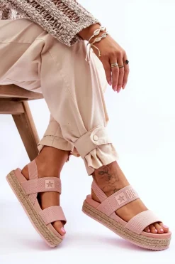 Damskie Sandały Wsuwane Big Star LL274859 Różowe