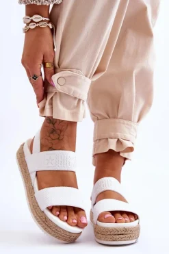 Damskie Sandały Wsuwane Big Star LL274857 Białe