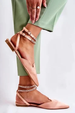 Damskie Sandały Z Noskiem W Szpic Różowe Amisha