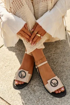 Damskie Sandały Z Ozdobą S.Barski KV27-045 Złote