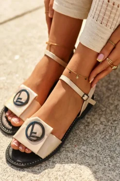 Damskie Sandały Z Ozdobą S.Barski KV27-045 Złote