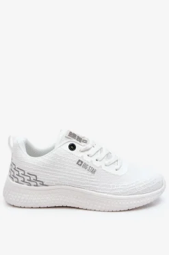 Damskie Siateczkowe Buty Sportowe Memory Foam System Big Star LL274664 Białe