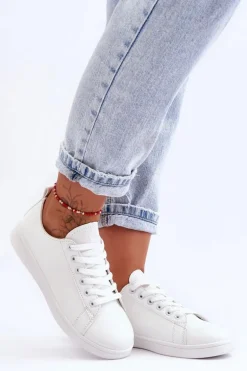 Damskie Skórzane Klasyczne Trampki Białe Unlimited