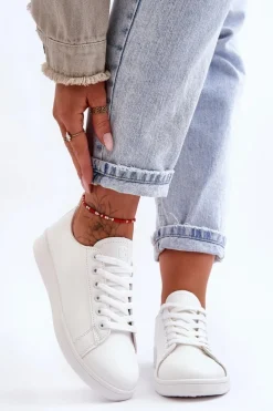 Damskie Skórzane Klasyczne Trampki Białe Unlimited