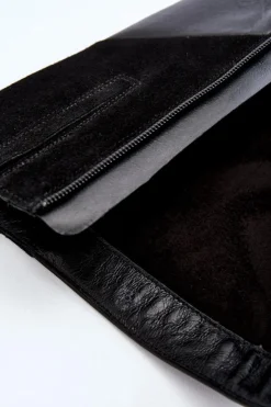 Damskie Skórzane Kozaki Do Kolan Maciejka 05784-01 Czarne