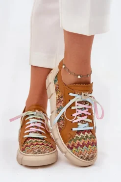 Damskie Skórzane Półbuty Maciejka 05850-29 Multikolor