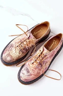 Damskie Skórzane Półbuty Oxfordy Maciejka 04087-46 Multikolor