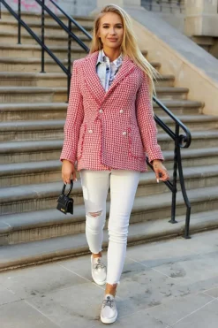 Damskie Skórzane Tenisówki Z Ozdobą Metaliczny Róż Carrey