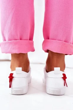 Damskie Skórzane Tenisówki BIG STAR GG274160 Białe