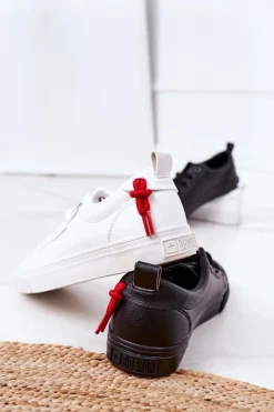 Damskie Skórzane Tenisówki BIG STAR GG274160 Białe