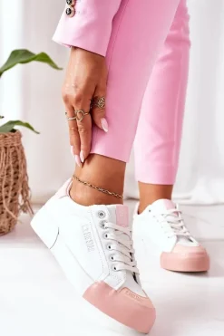 Damskie Skórzane Tenisówki BIG STAR II274027 Białe