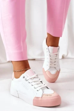 Damskie Skórzane Tenisówki BIG STAR II274027 Białe