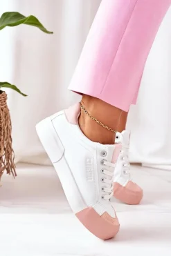 Damskie Skórzane Tenisówki BIG STAR II274027 Białe