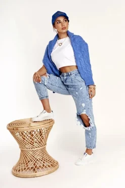 Damskie Skórzane Tenisówki BIG STAR BB274211 Biało Granatowe