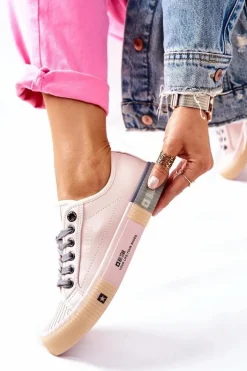 Damskie Skórzane Trampki BIG STAR II274133 Różowe