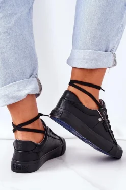 Damskie Skórzane Trampki Big Star GG274061 Czarne