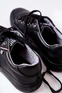 Damskie Skórzane Trampki Big Star GG274061 Czarne