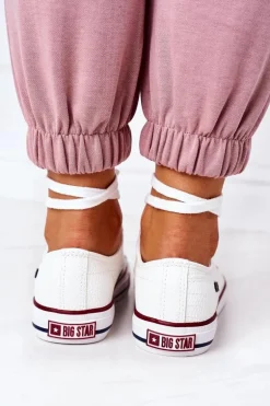 Damskie Skórzane Trampki BIG STAR II274001 Białe