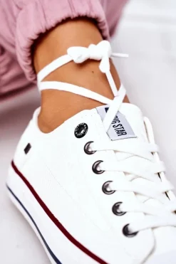 Damskie Skórzane Trampki BIG STAR II274001 Białe