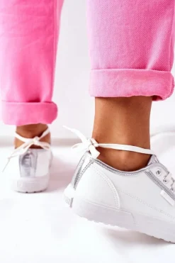 Damskie Skórzane Trampki BIG STAR II274055 Białe