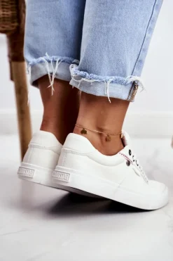 Damskie Skórzane Trampki Big Star GG274060 Białe