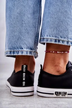 Damskie Skórzane Trampki Big Star KK274096 Czarne