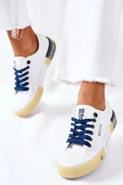 Damskie Skórzane Trampki BIG STAR II274132 Białe