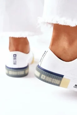 Damskie Skórzane Trampki BIG STAR II274132 Białe