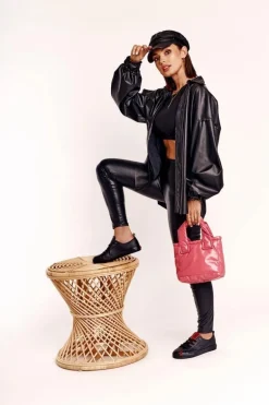 Damskie Skórzane Trampki BIG STAR EE274303 Czarne