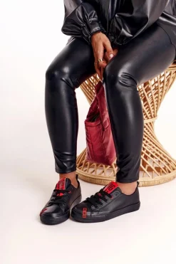 Damskie Skórzane Trampki BIG STAR EE274303 Czarne