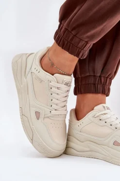 Damskie Sneakersy Big Star NN274668 Beżowe