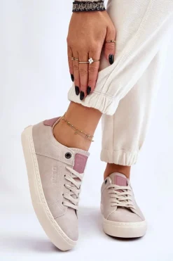 Damskie Sneakersy Big Star LL274399 Beżowe