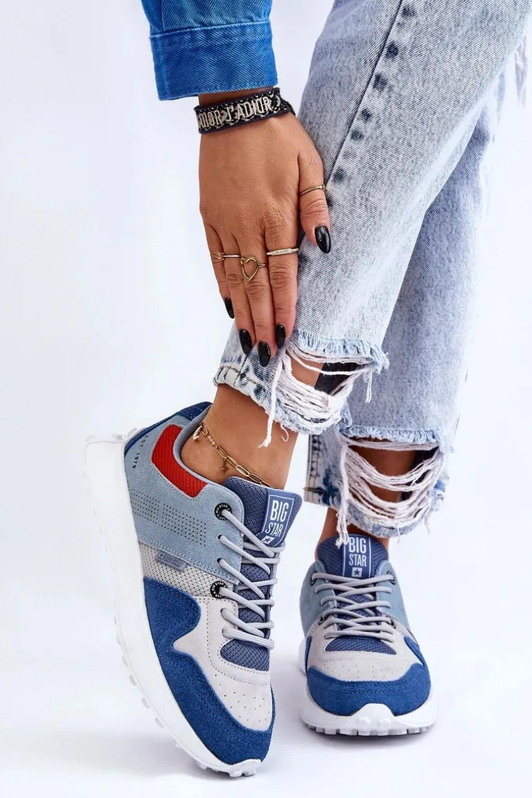 Damskie Sneakersy Big Star LL274421 Niebieskie