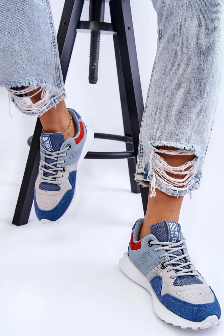 Damskie Sneakersy Big Star LL274421 Niebieskie