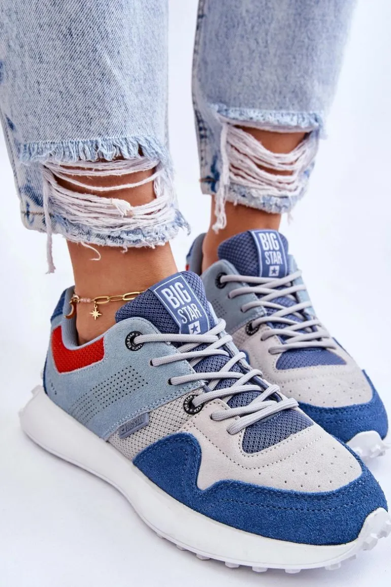 Damskie Sneakersy Big Star LL274421 Niebieskie