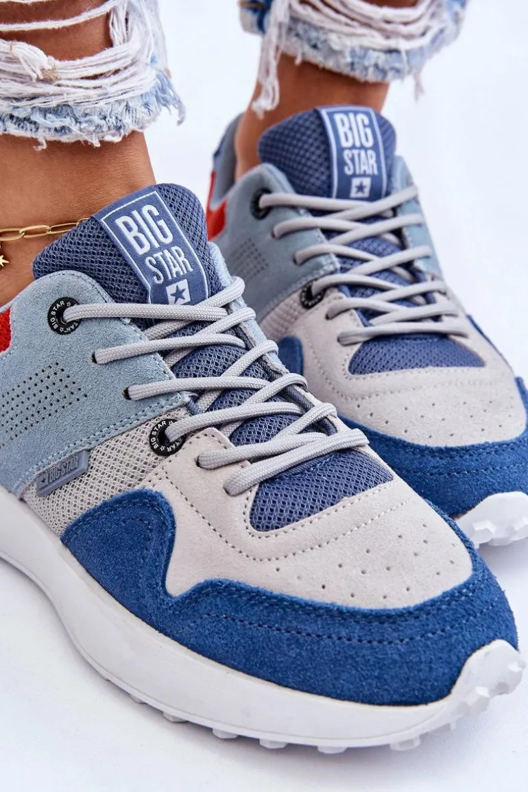 Damskie Sneakersy Big Star LL274421 Niebieskie