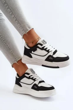 Damskie Sneakersy Big Star NN274669 Biało-Czarne