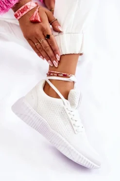 Damskie Sneakersy Big Star KK274062 Białe