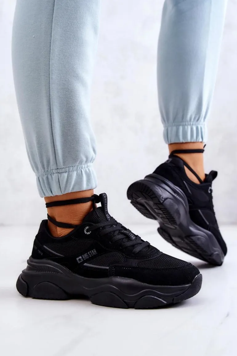 Damskie Sneakersy Buty Sportowe Big Star JJ274578 Czarne