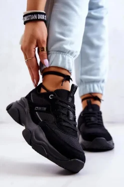 Damskie Sneakersy Buty Sportowe Big Star JJ274578 Czarne