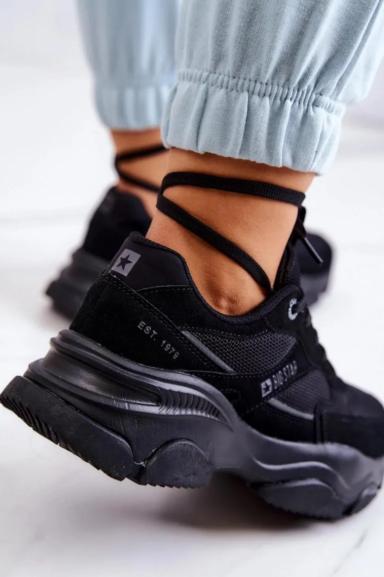 Damskie Sneakersy Buty Sportowe Big Star JJ274578 Czarne